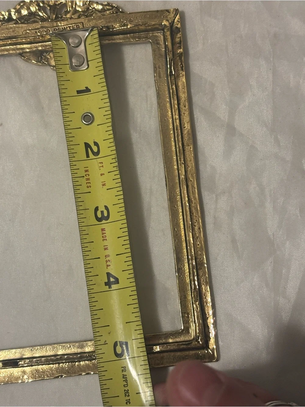 Ornate art deco style  Gold Jeweled Photo Frame
